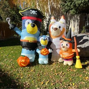 Lighted Bluey & Family Halloween Inflatable